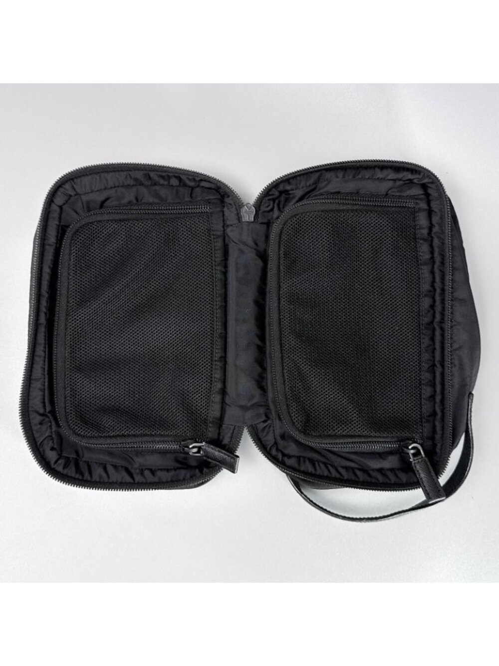 Prada Triangle Logo Clutch Travel Pouch Nylon - Picture 3 of 10